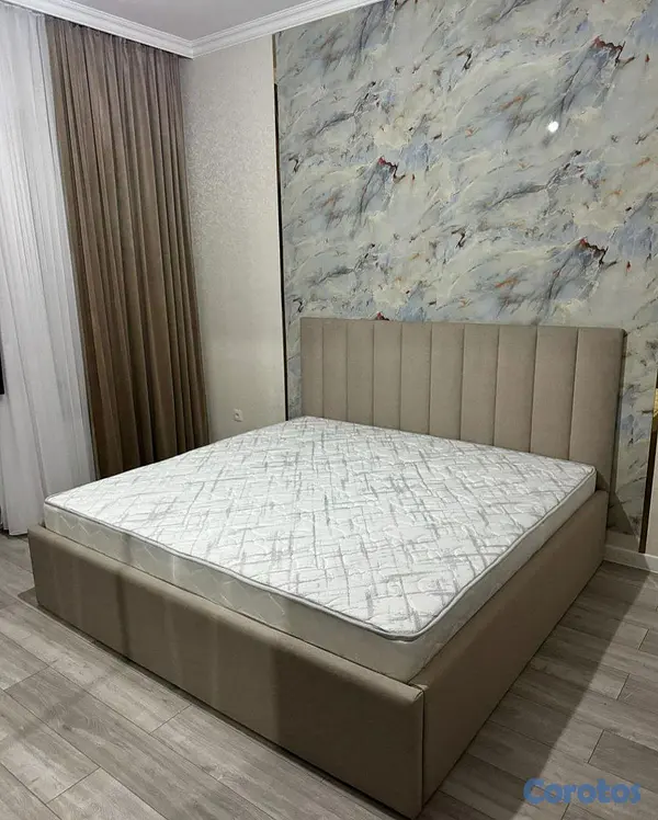 muebles y colchones - Cama tapizada moderna Gris+Colchón. Nueva 4