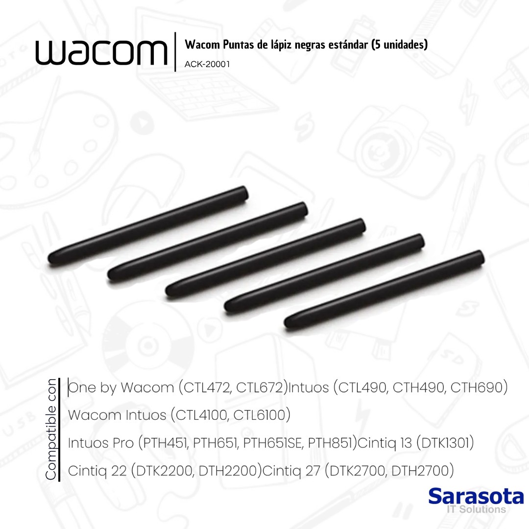 accesorios para electronica - Wacom Puntas para lápiz 5 unidades 2