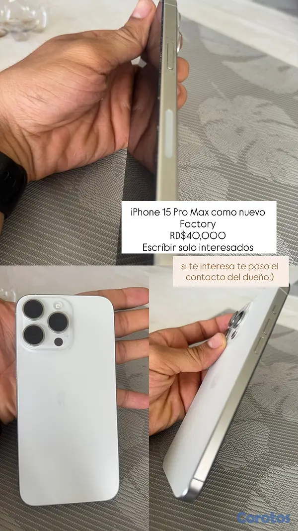 celulares y tabletas - IPhone 15 Pro Max Factory
256gb. 5