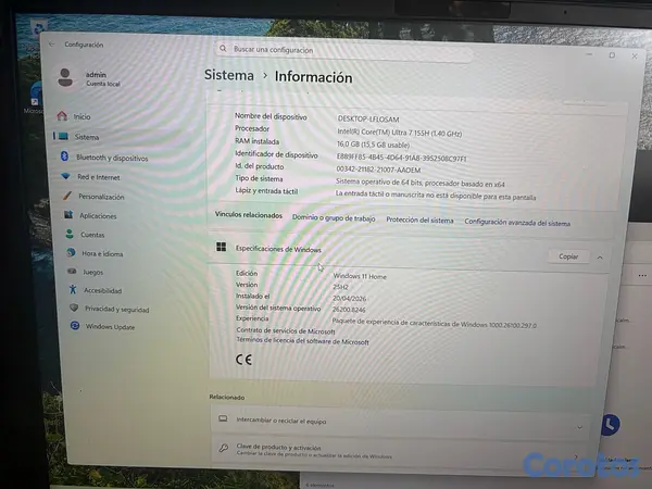 computadoras y laptops - Alienware M16 R2 intel ultra 7 155H rtx 4060 1tb 16gb ram ddr5 3