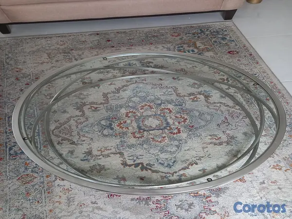 decoración y accesorios - Mesa de Centro prácticamente nueva de Ilumel acero inoxidable en perfecto estado 3