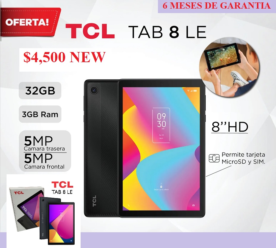 celulares y tabletas - TABLET TCL TAB 8 LE 8 PULGADAS 32GB 3GB RAM NUEVA 2