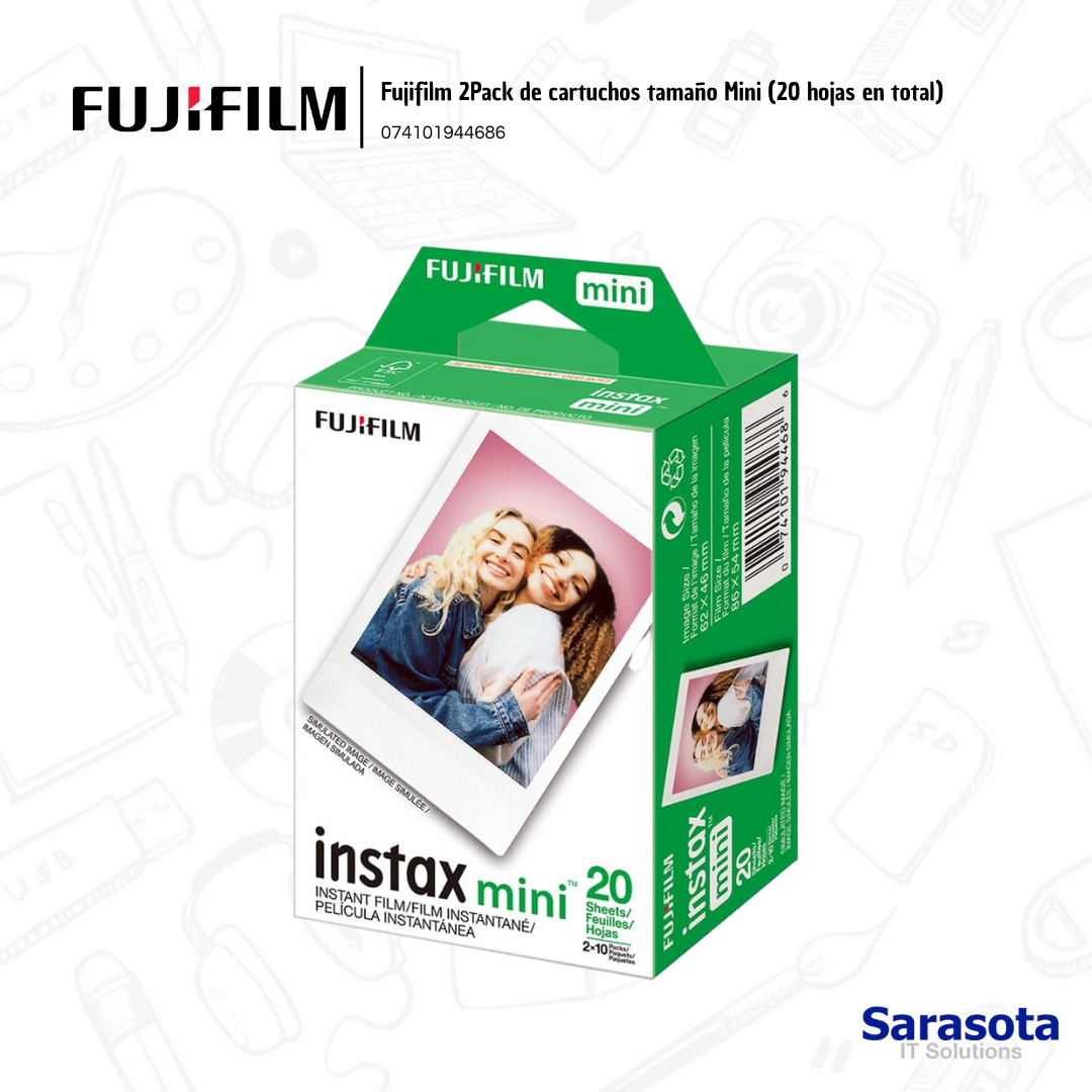 accesorios para electronica - Instax mini 2 pack de cartuchos de 10 fotos 