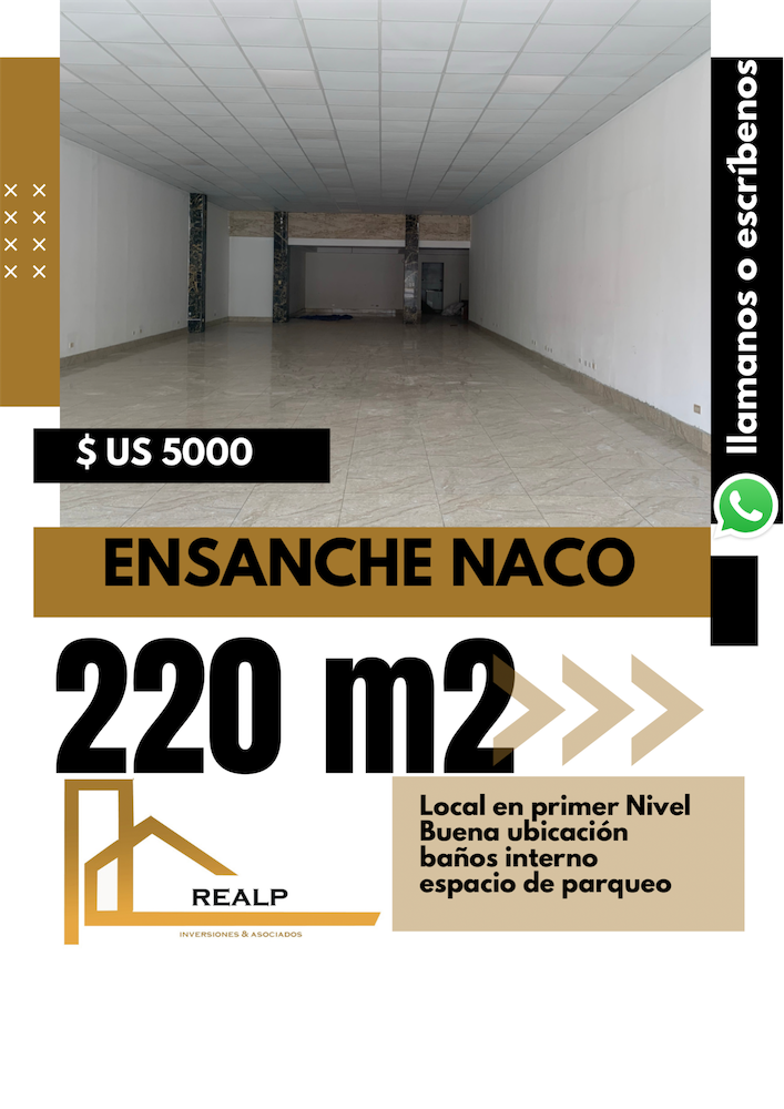 oficinas y locales comerciales - Local en naco con excelente visibilidad 0