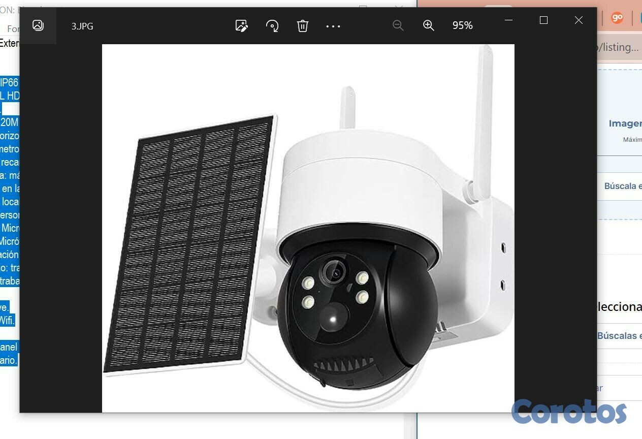 camaras y audio - Camara Wifi de Exterior Solar JE-425XM 1