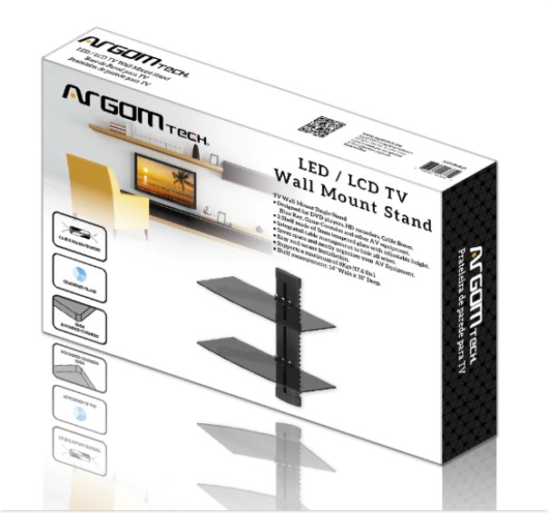 otros electronicos - BASE DE VIDRIO TEMPLADO DOBLE ARGOM