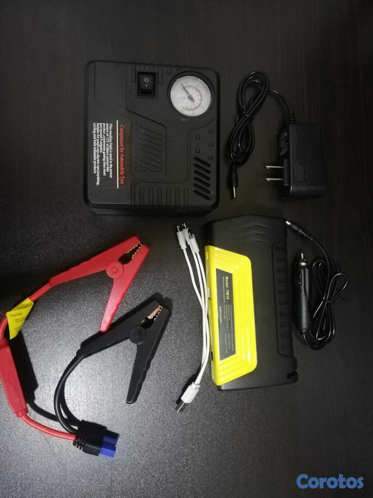 accesorios para vehiculos - JUMPER DE CARRO TM15 + BOMBA DE AIRE KIT TODO EN U 2