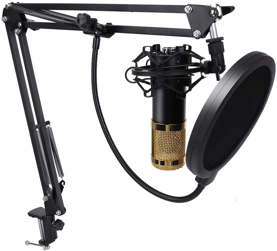 otros electronicos - Microfono Condensador Profesional de estudio kit  grabación pedestal tripod BM80 7