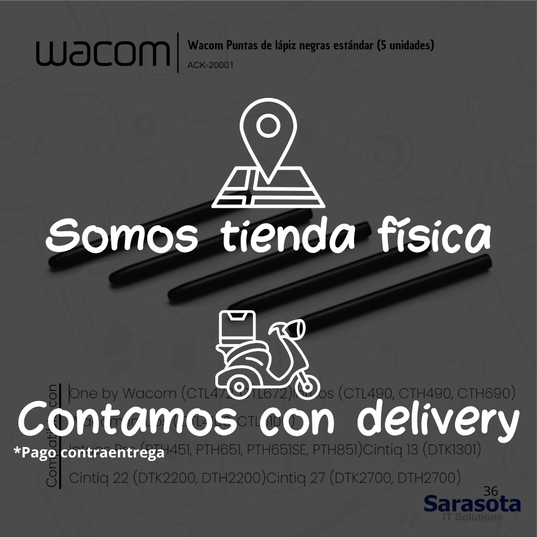 accesorios para electronica - Wacom Puntas para lápiz 5 unidades 3