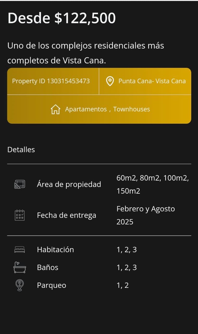 apartamentos - Se venden apartamentos en Proyectos en Punta, Cana Vista Cana 10