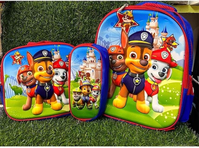 accesorios - Set de mochila de 3 piezas figura relieve  niños y niñas de 2-6 años Nuevas