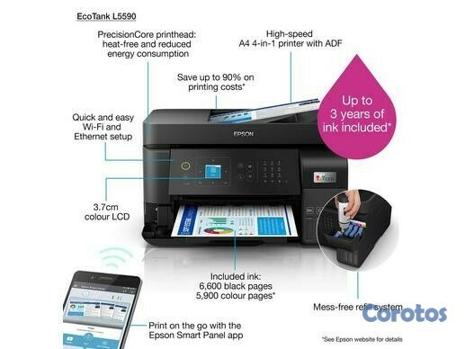 impresoras y scanners - MULTIFUNCIONAL EPSON ,CON BOTELLA DE TINTA DE FABRICA,COPIA,SCANER,IMPRIME,WI-FI 1