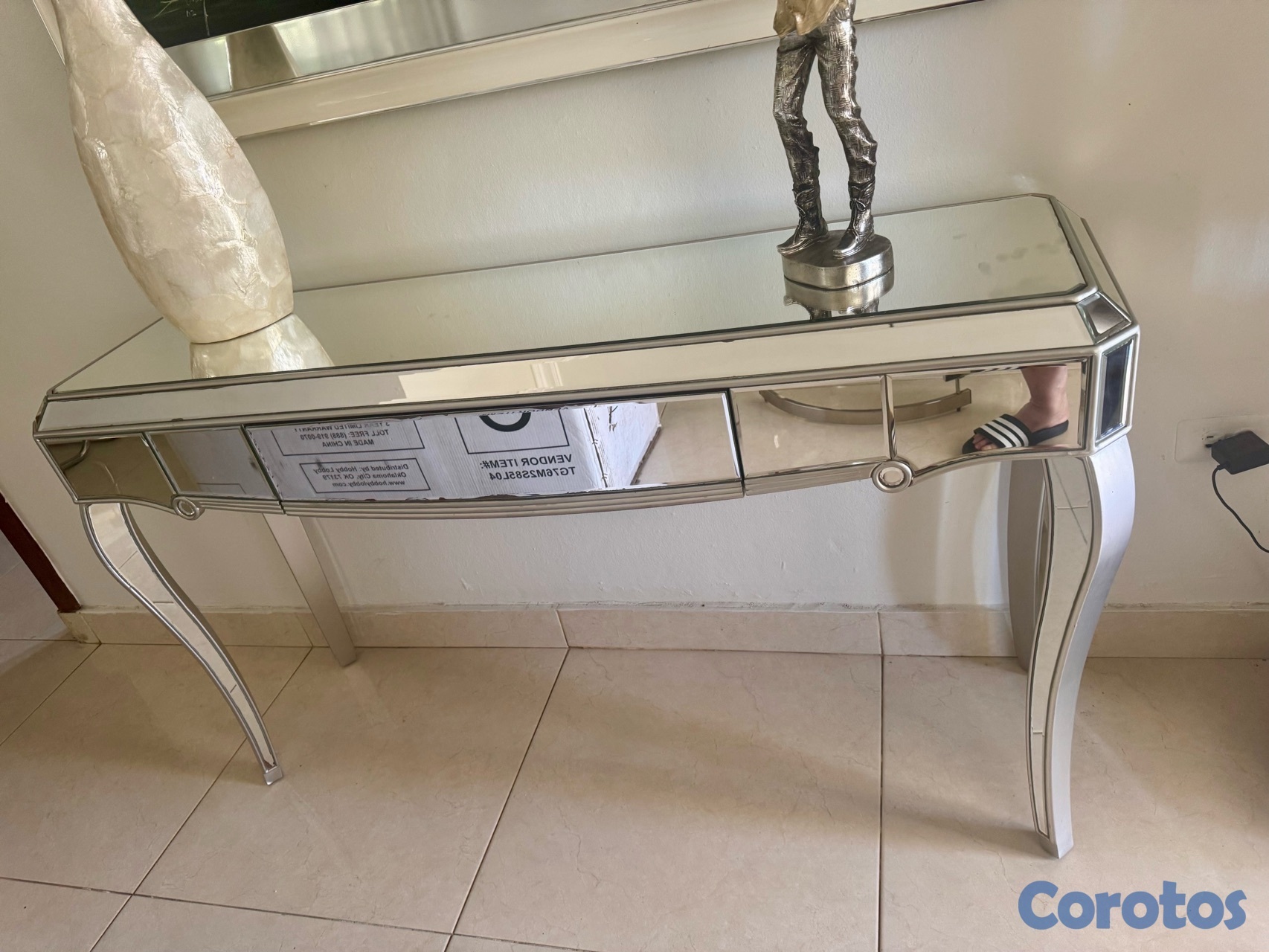 decoración y accesorios - Hermosa Repisa de Espejos y madera .  3