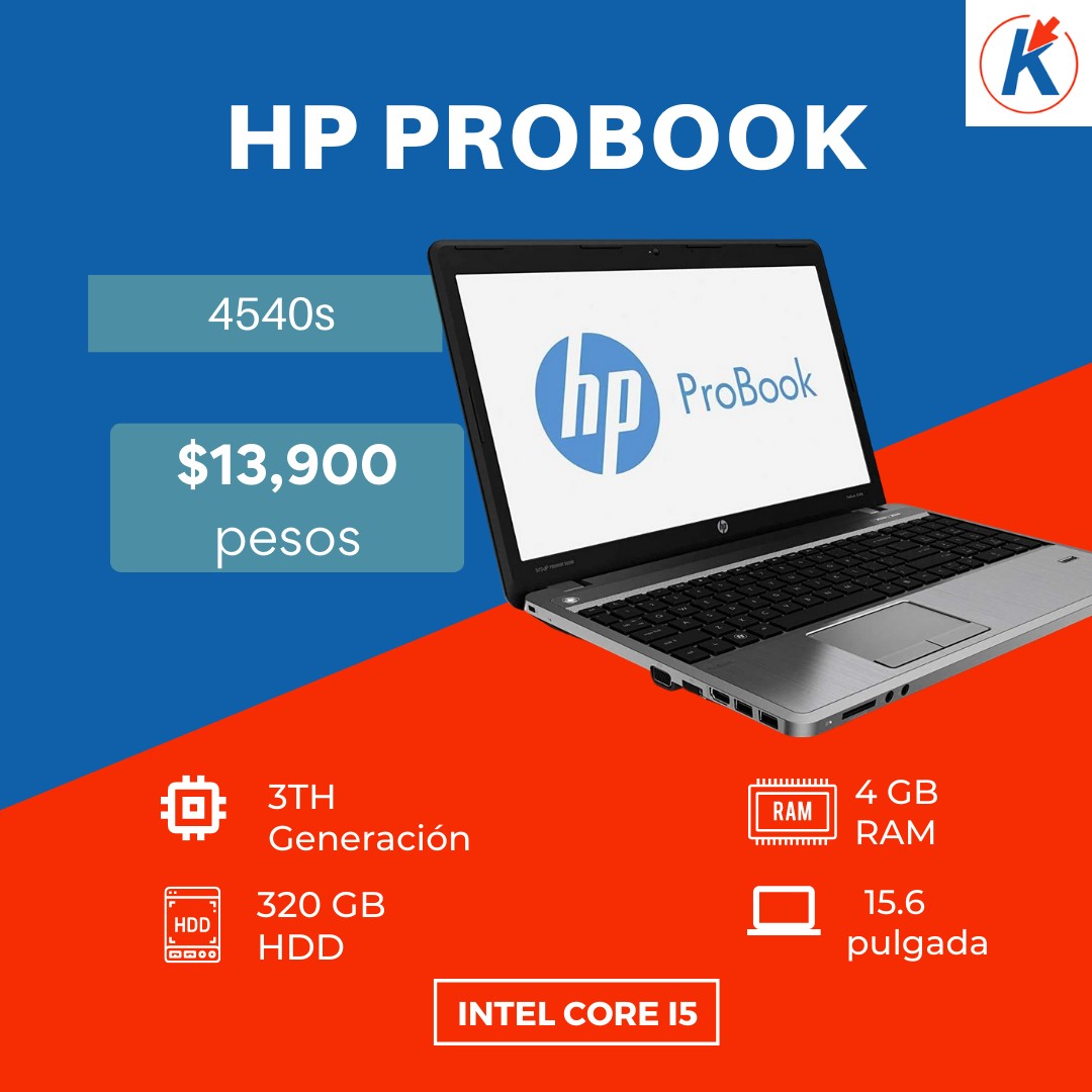 computadoras y laptops - LAPTOP HP 4540S PROBOOK