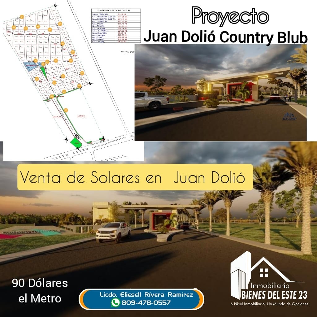 solares y terrenos - Vendo SOLARES En Proyecto Juan Dolio Country Club