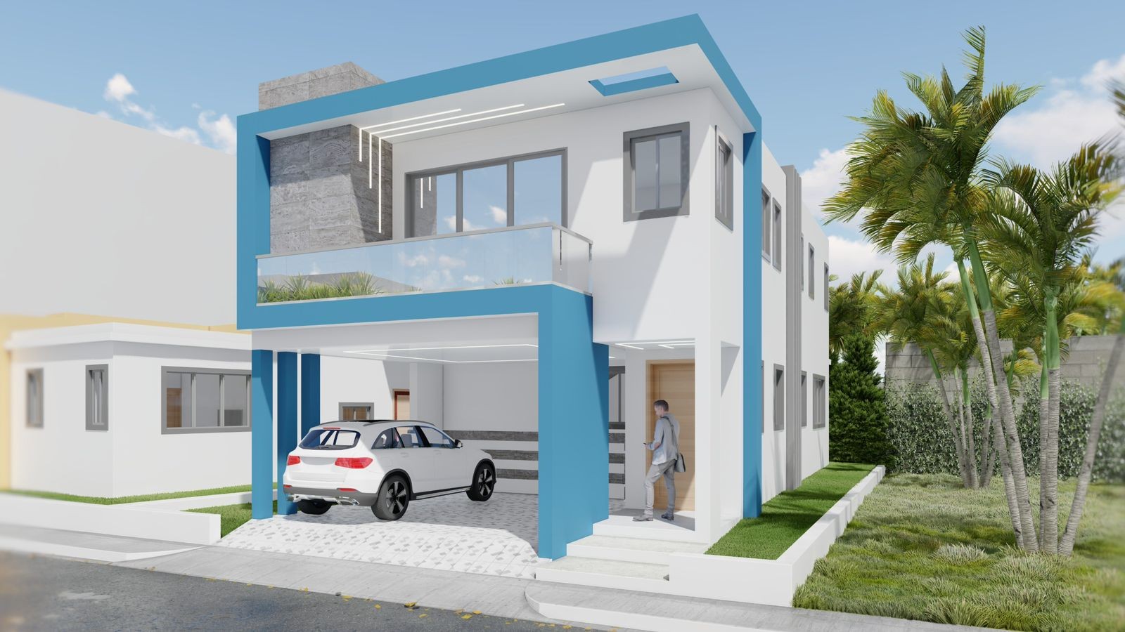 casas - CASA MODERNA CON ESTILO MINIMALISTA