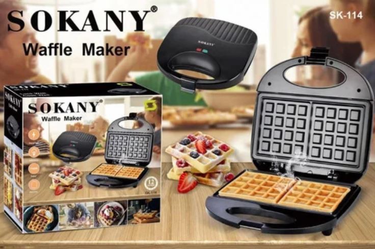 electrodomesticos - Waflera Sokany SK-114 - maquina para hacer wafler