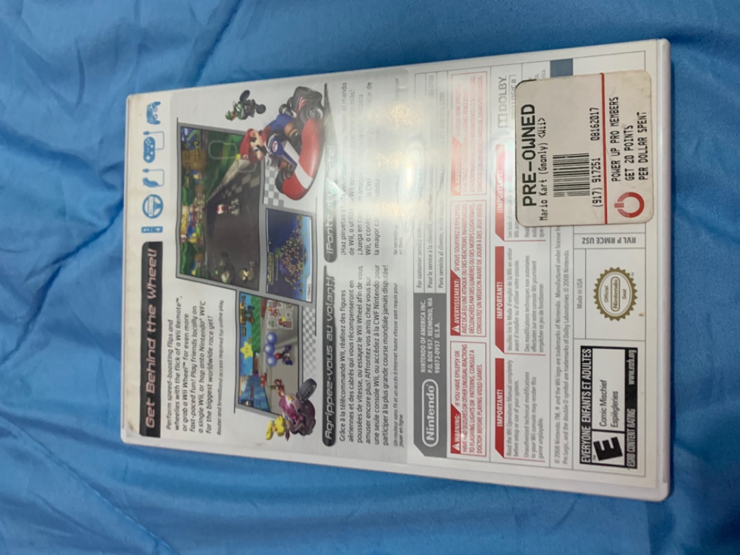 consolas y videojuegos - Cinta de Wii Mario Kars  1