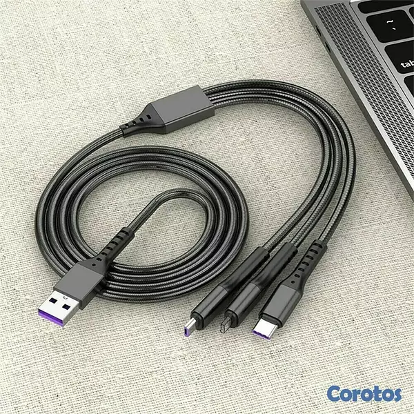 accesorios para electronica - CABLE ADAPTADOR 3 EN 1 USB A TIPO C, IPHONE Y V8 SJX-28 3