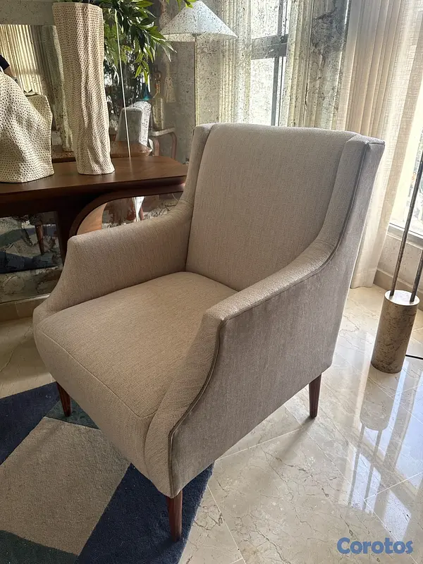 muebles y colchones - Butaca de Tela y Madera  4