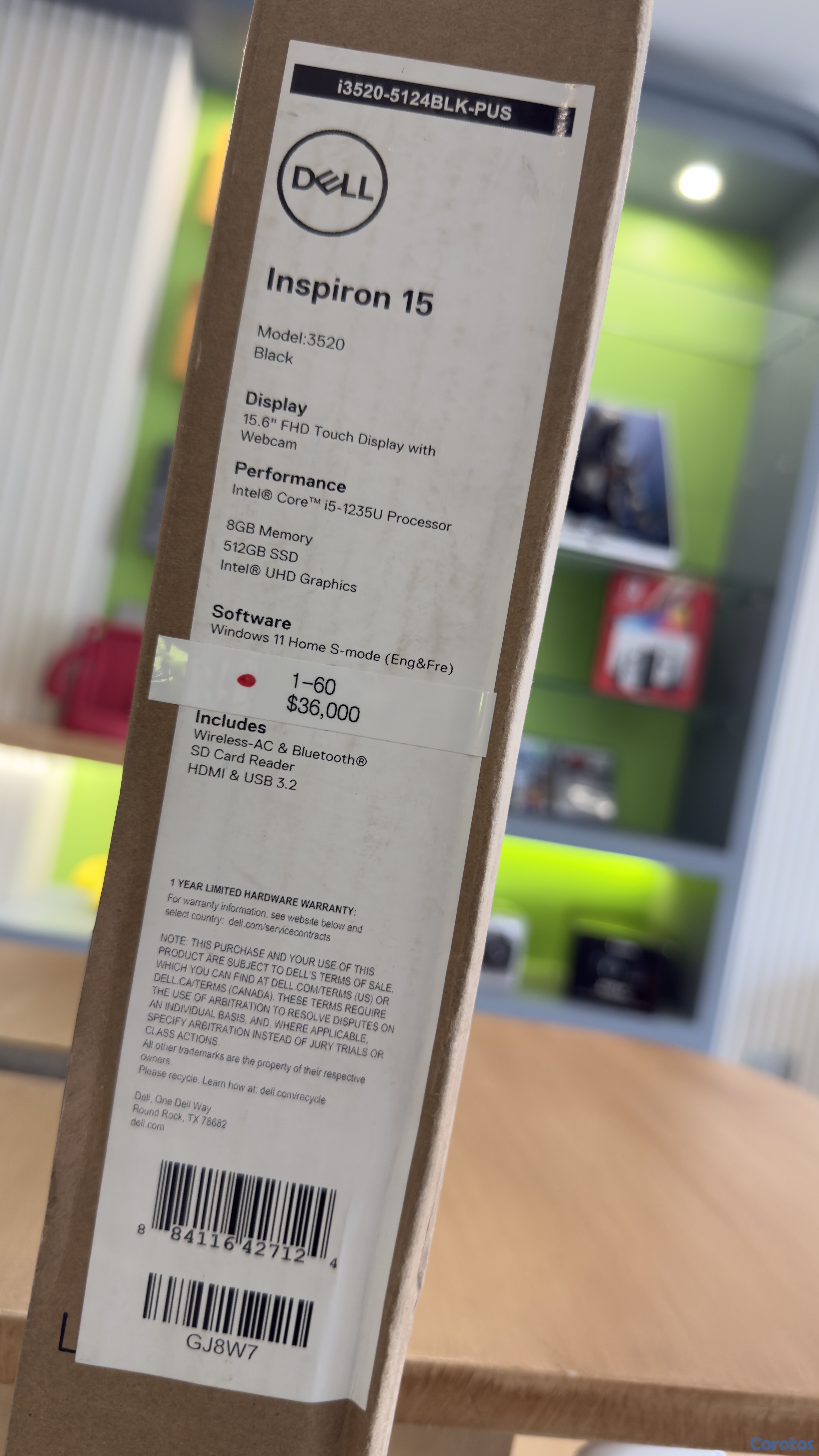 computadoras y laptops - LAPTOP DELL INSPIRON 15 TOUCH 3520 15 pulgada i5 12Th 8GB de ram 512Gb SSD 2