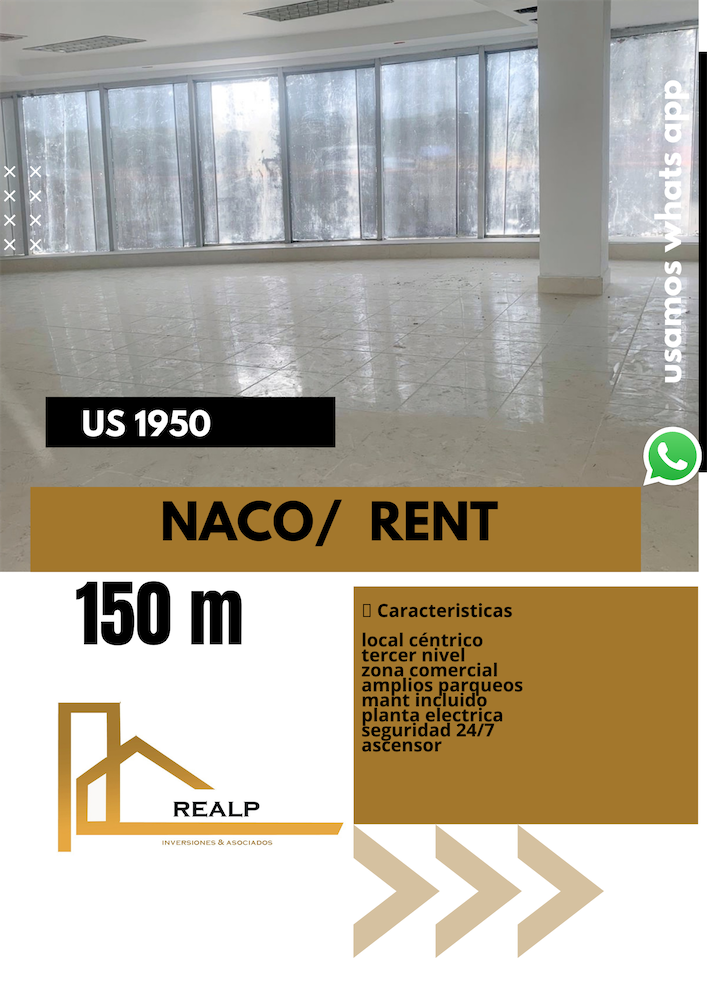 oficinas y locales comerciales - Local amplio en Naco abierto 0