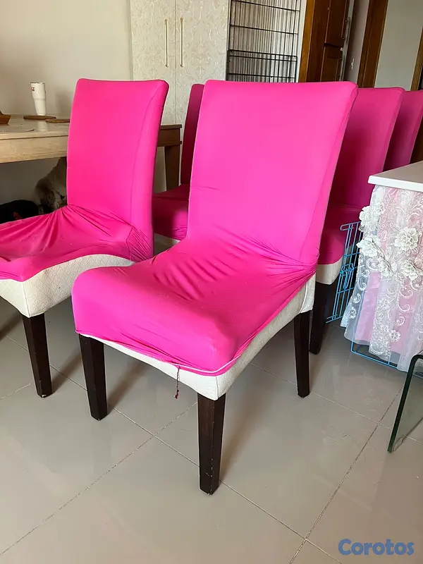 muebles y colchones - Set de 6 sillas de comedor para tapizar  3