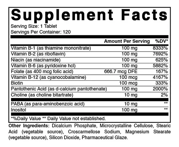 Salud y Equipamiento Médico - Complejo B 120tabs Best Natura - U - Unidad A $1639 2