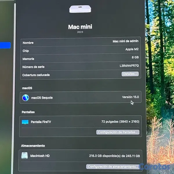 computadoras y laptops - Mac Mini M2 (2023) 8Gb Ram 256Gb  4