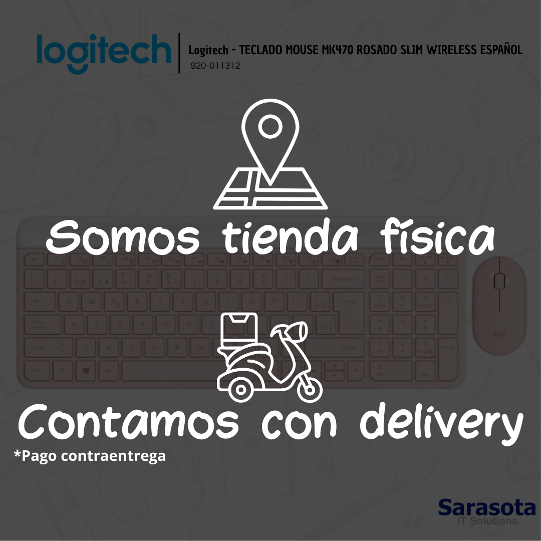 accesorios para electronica - Logitech - TECLADO MOUSE MK470 ROSADO SLIM WIRELES 2