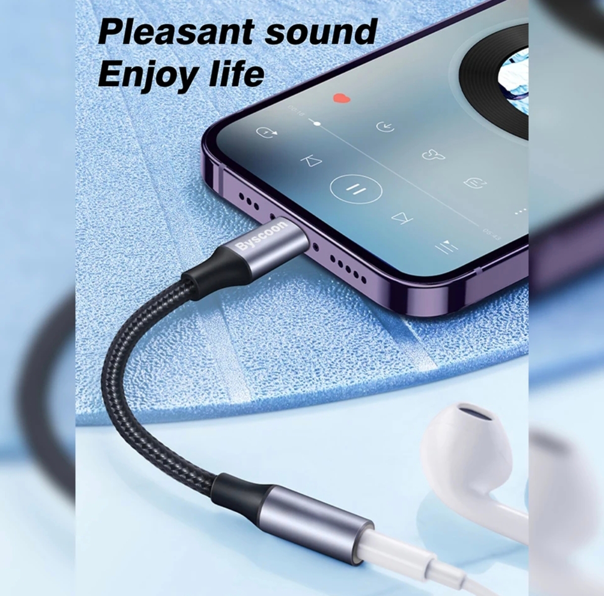 accesorios para electronica - Adaptador auxiliar de audio para iPhone y iPad
 5