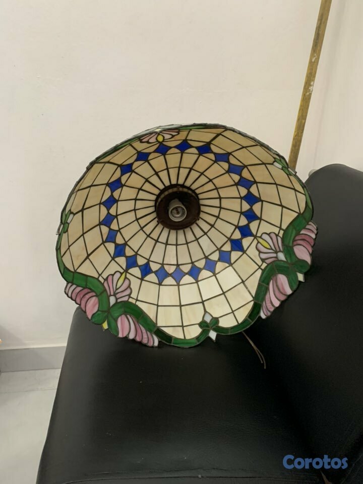 arte y antigüedades - Lámpara en Vitrales con globo 2