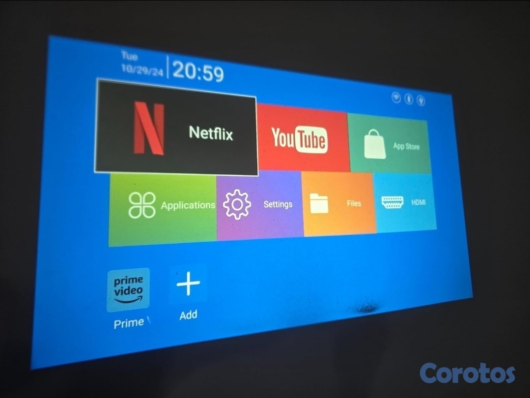 camaras y audio - Proyector Inteligente 4K con Android TV, WiFi 6 y Bluetooth, tu cine en casa.✨️ 8