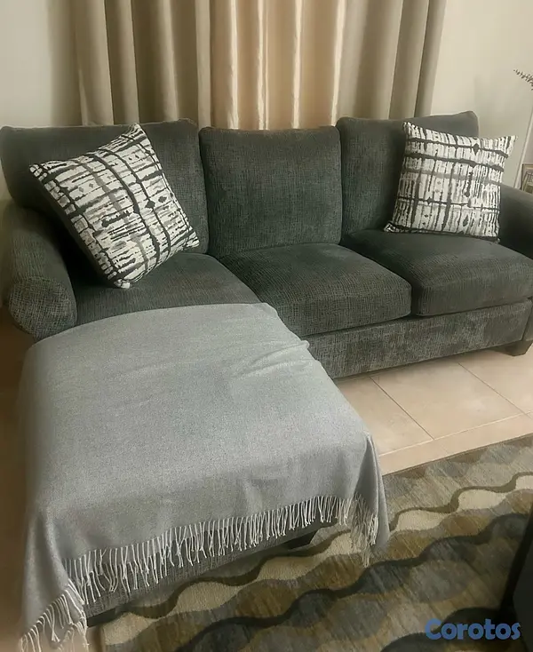 muebles y colchones - mueble en L para sala o recibidor  2