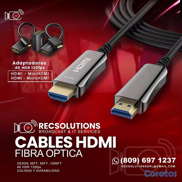 accesorios para electronica - Cables SDI & HDMI para Streaming y Transmisión profesional  1