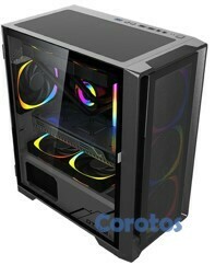 consolas y videojuegos - JACLINK CASE GAMING RGB JACL-GC09 BLACK 6FANS
