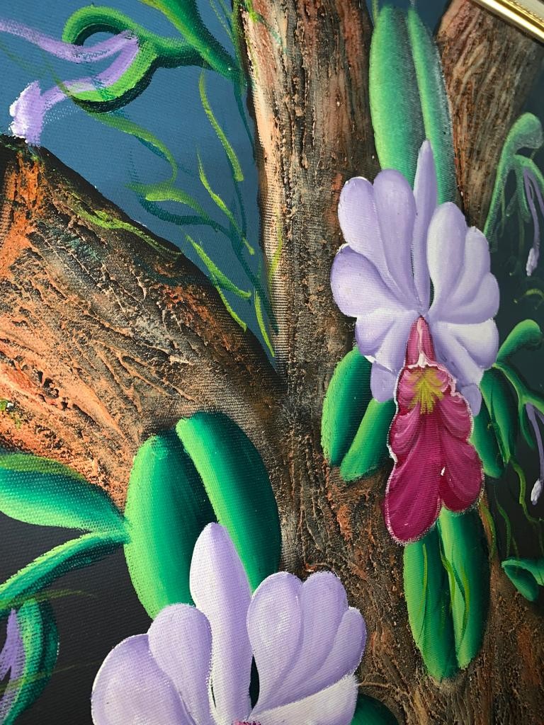 arte y antigüedades - Cuadro de Orquídea