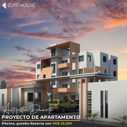 apartamentos - PROYECTO DE APARTAMENTOS DE 2 y 3 HABITACIONES EN LA AUTOPISTA DUARTE