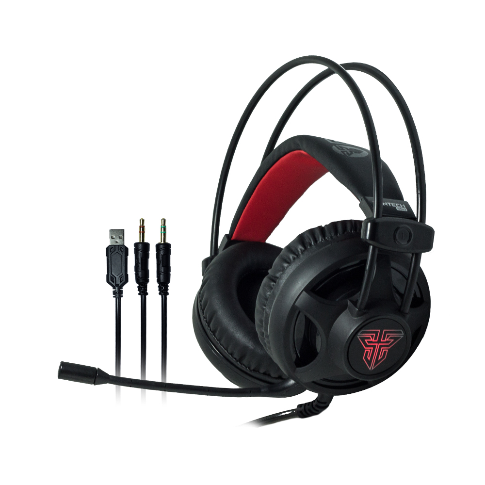 computadoras y laptops - Audifonos con Microfono Fantech Gaming Red Iluminacion HG13 1