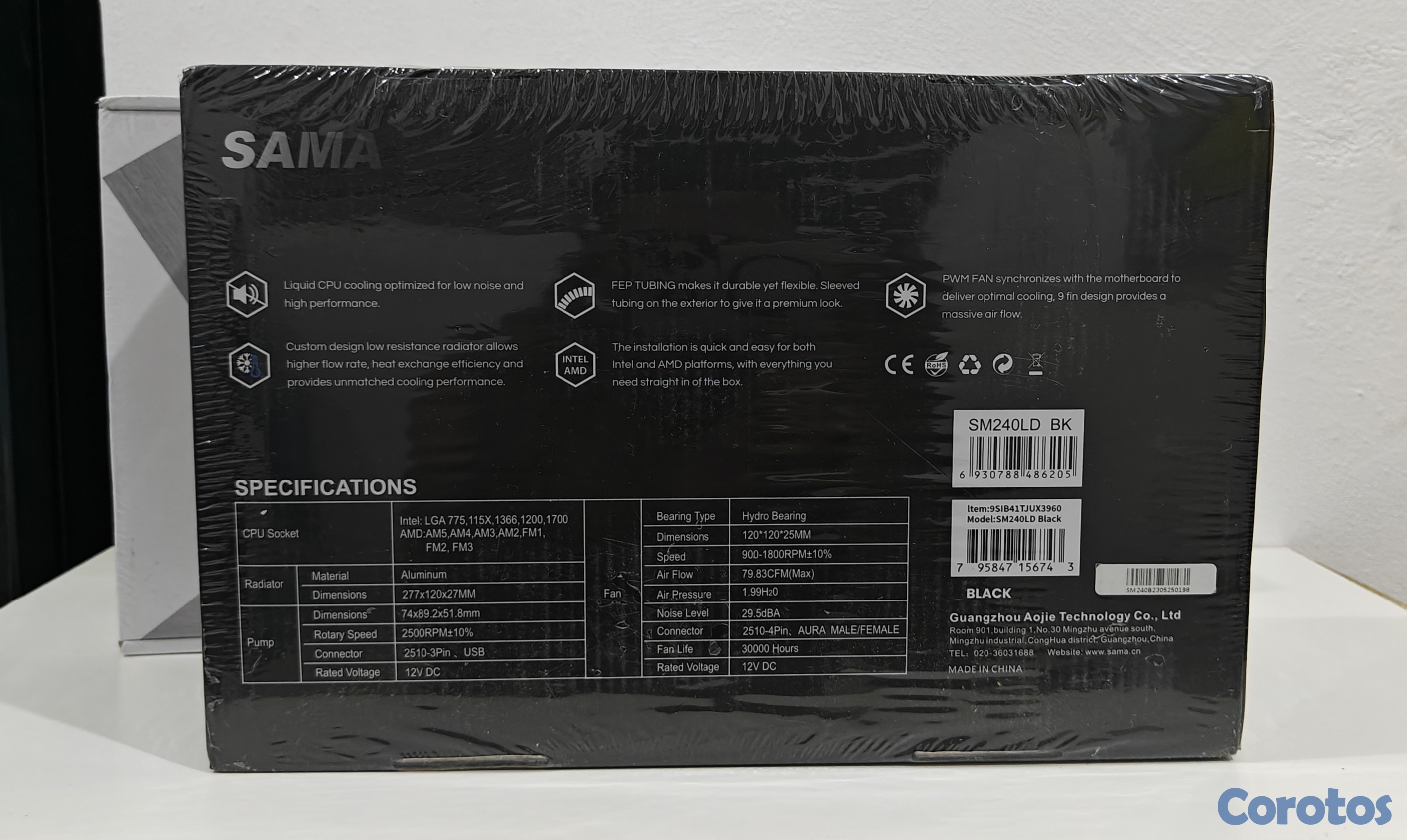 computadoras y laptops - ▶️ SAMA SM-240 Gaming Water Liquid Cooler 240mm AIO PC CPU Cooler with LCD 3