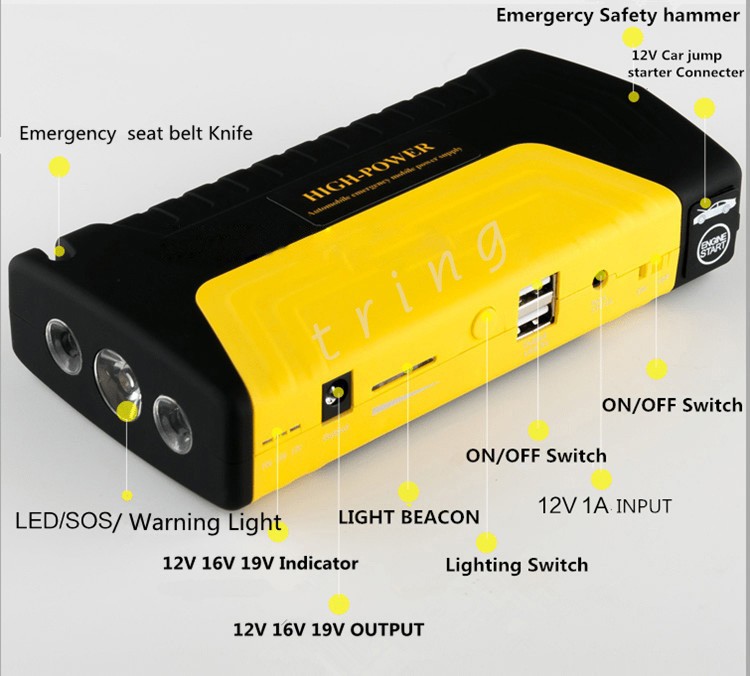 accesorios para vehiculos - jumpeador portatil, bateria de emergencia, yumpel