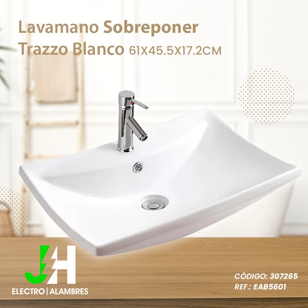 herramientas, jardines y exterior - Lavamano Sobreponer Trazzo  Blanco 