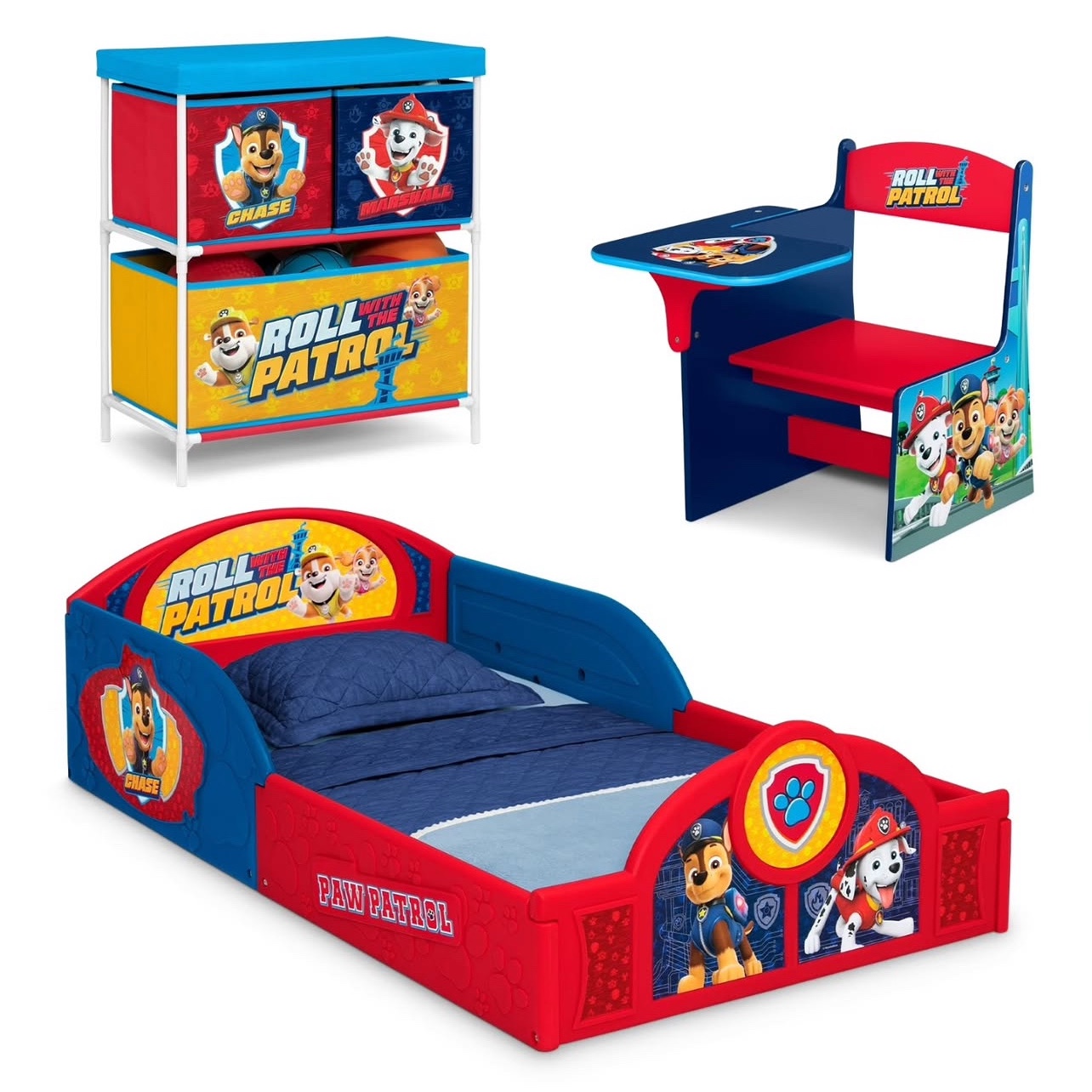 muebles -  Set de cama para niños y niñas incluye cama + colchón + gavetero + silla Nuevo 7