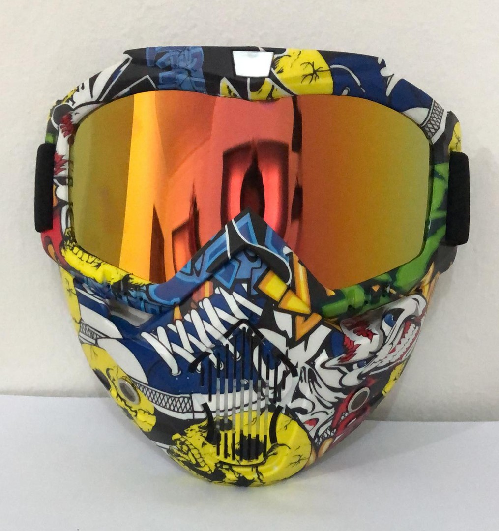 bicicletas y accesorios - Mascara Protección Moto Motocross Bicicleta Bici Lentes Buggies Careta Casco 4