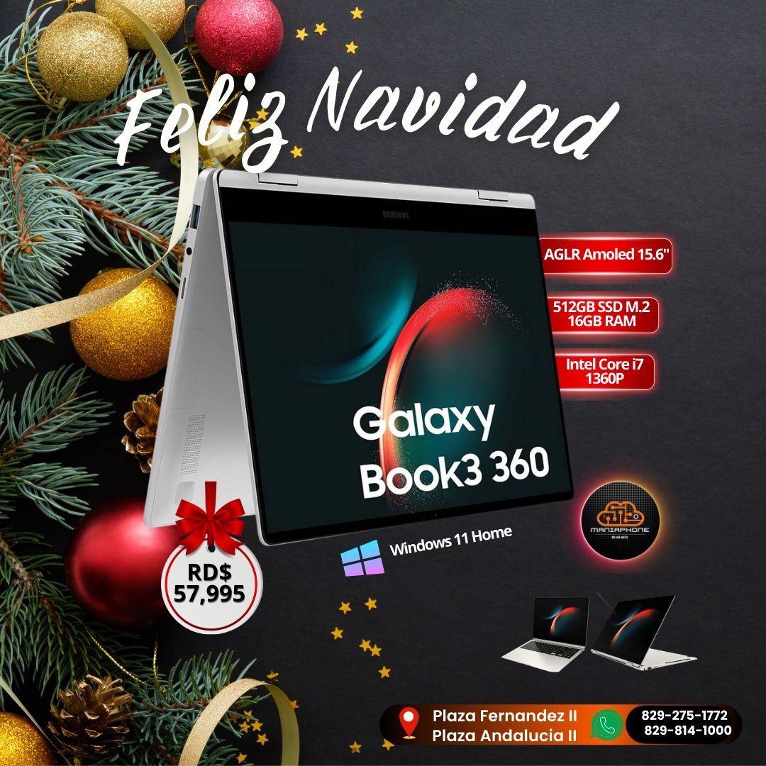 computadoras y laptops - SAMSUNG GALAXY BOOK3 360 15.6” i7 512GB RAM 16GB
