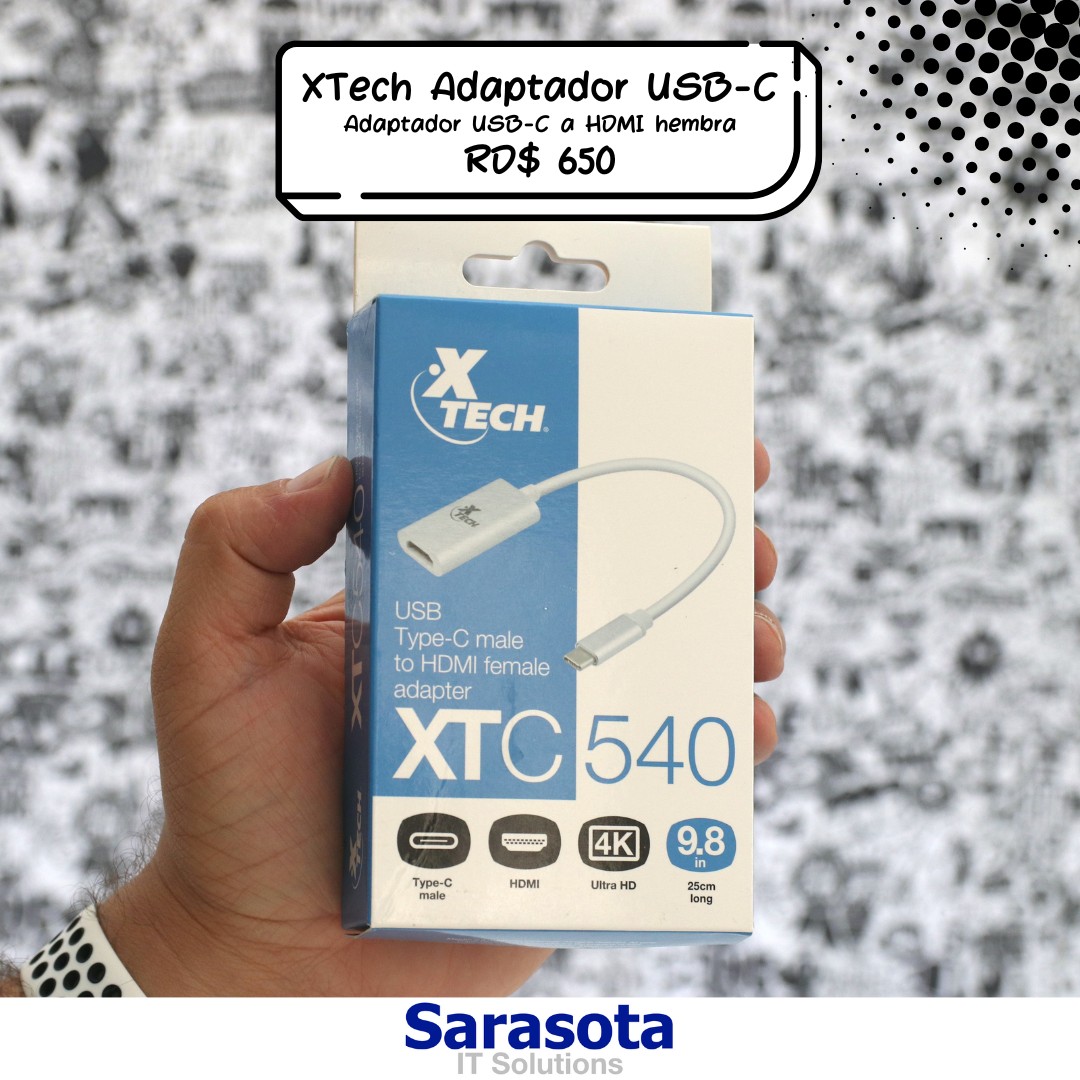 accesorios para electronica - Adaptador USB-C a HDMI hembra Xtech 0