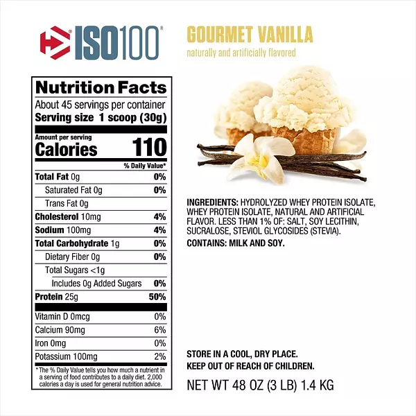 Salud y Equipamiento Médico - Proteina Iso 100 Vainilla 3 Lb - L A - L A $202633 2