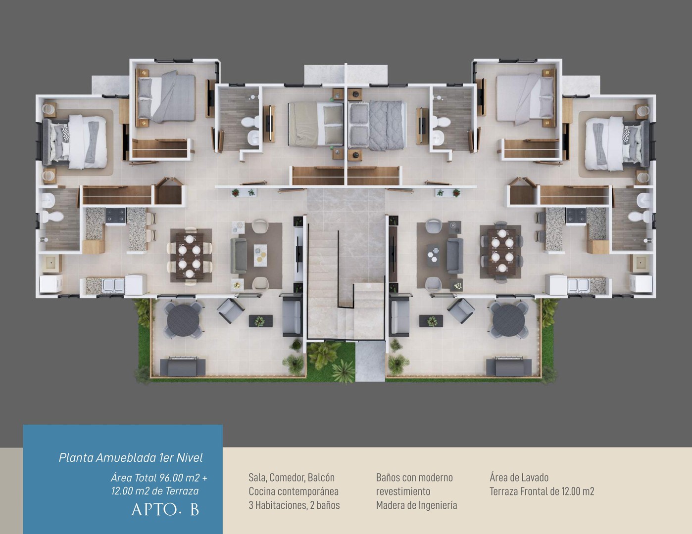 apartamentos - Apartamentos en ventas en el proyecto Brisas de las Colinas 4, Santo Domingo 1