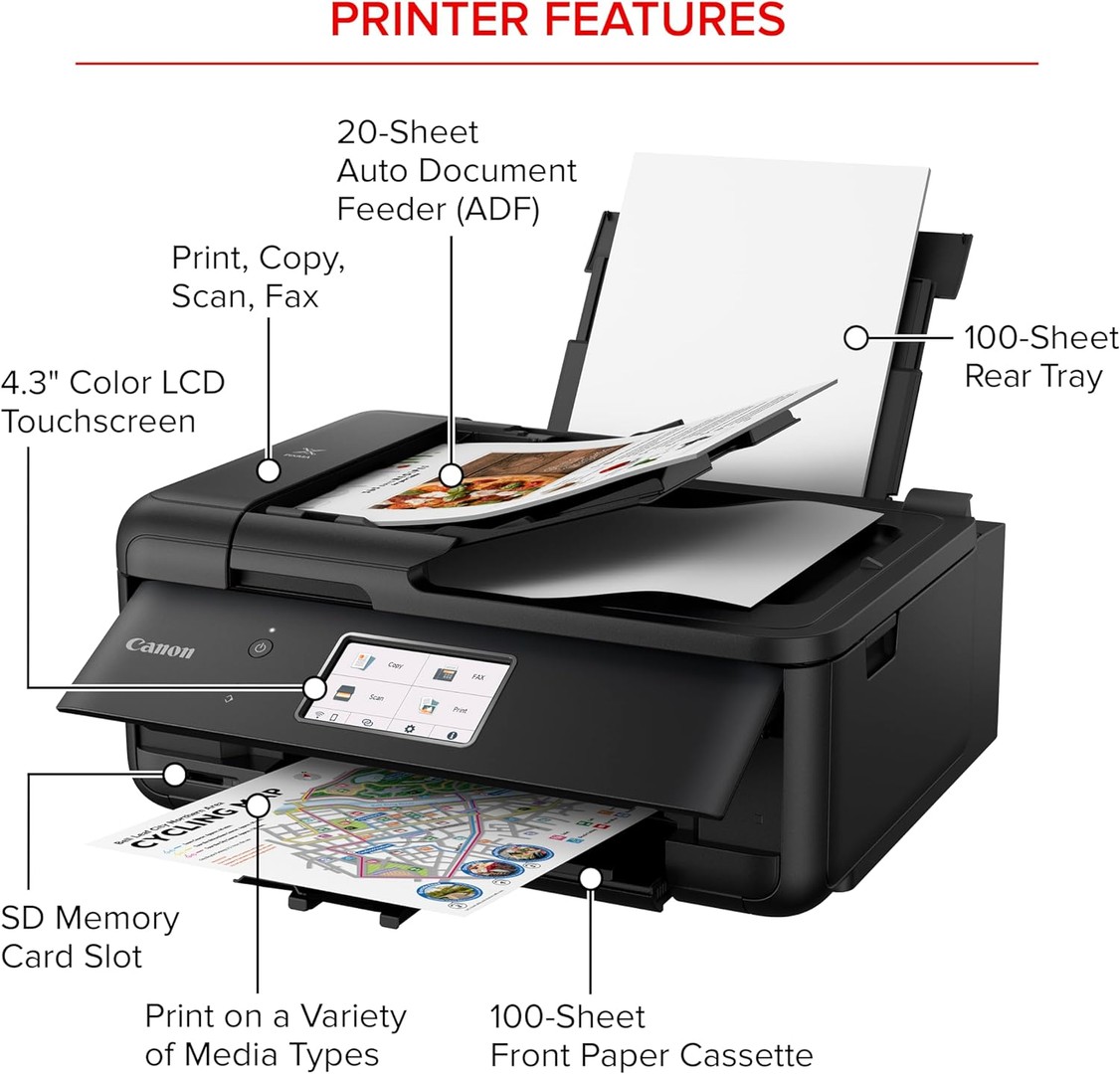 impresoras y scanners - Impresora Canon PIXMA TR8620a Multifuncional, fax, alimentador automático ADF 4