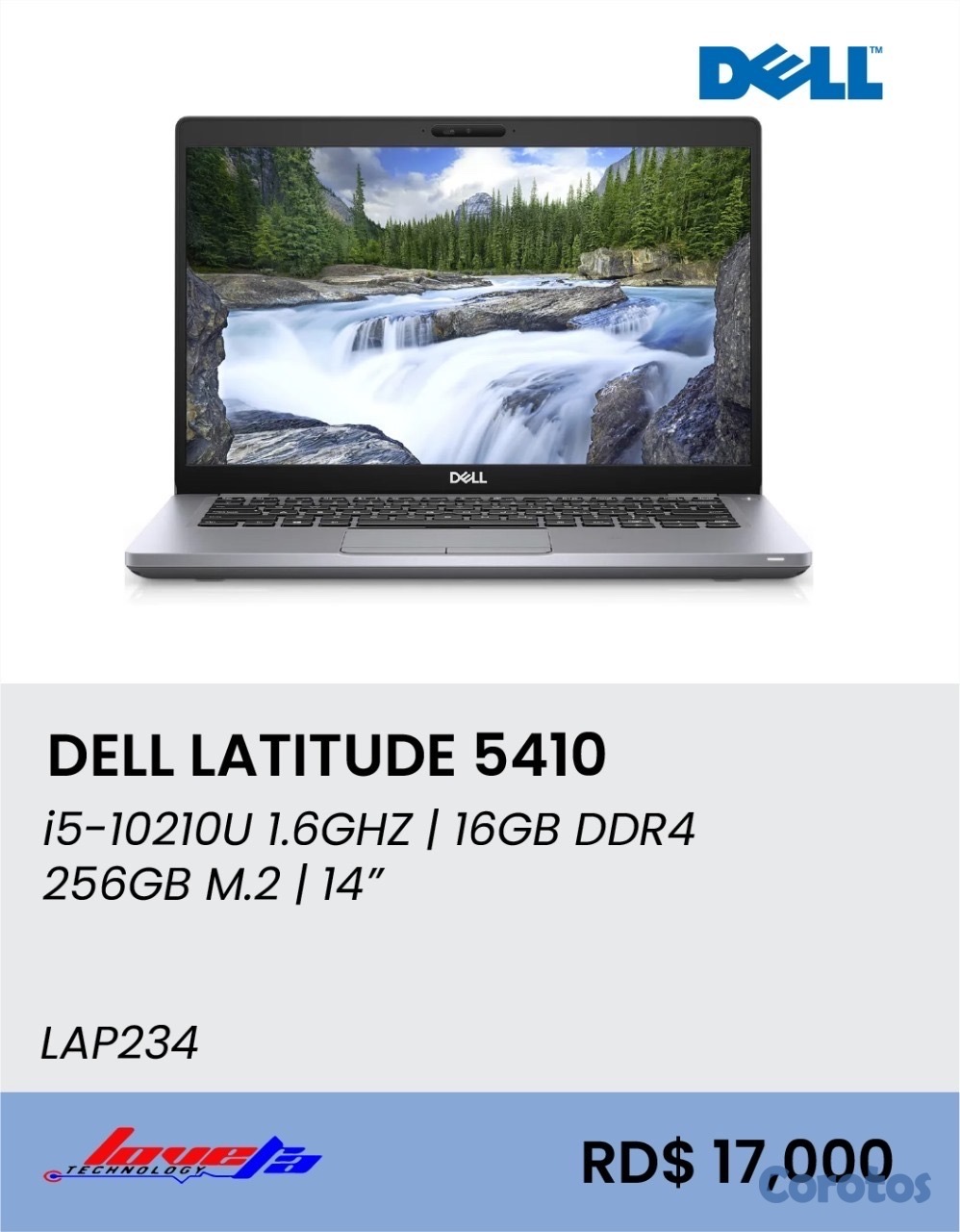 computadoras y laptops - laptops Dell laptitude 5410